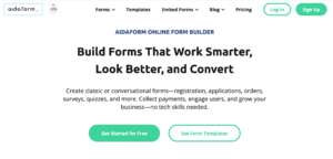 AidaForm website