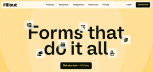 Fillout website