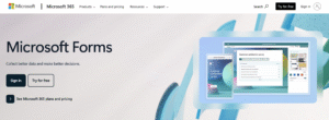 Microsoft Forms website