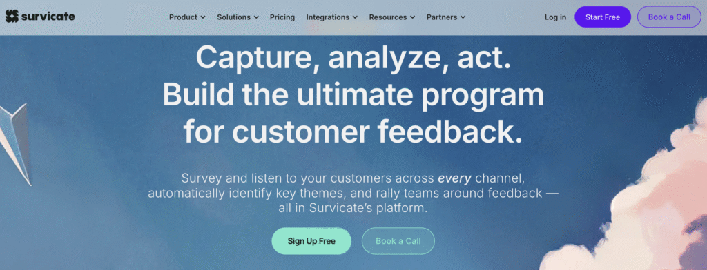Survicate website
