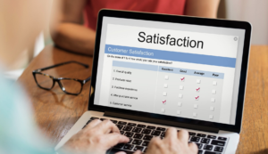 an ordinal questionnaire with example ordinal questions on a laptop